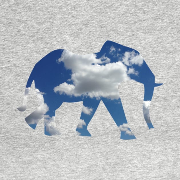 Elephant Mastodon Wild Animal Abstract Mammoth Clouds Sky Tusker Gift Pachyderm Shirt Cute by gdimido